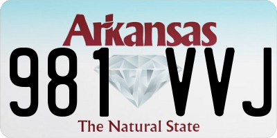 AR license plate 981VVJ