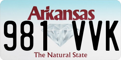 AR license plate 981VVK
