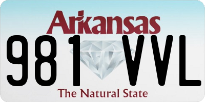 AR license plate 981VVL