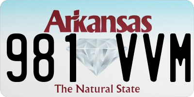 AR license plate 981VVM