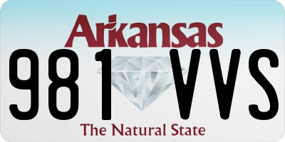 AR license plate 981VVS