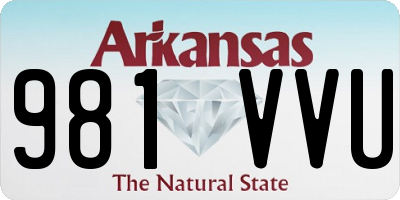 AR license plate 981VVU
