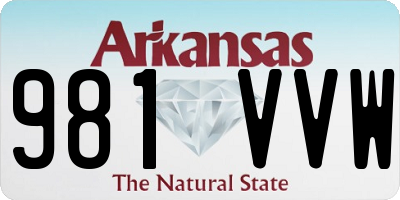 AR license plate 981VVW