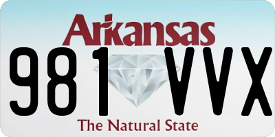 AR license plate 981VVX