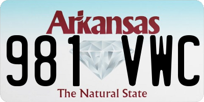 AR license plate 981VWC