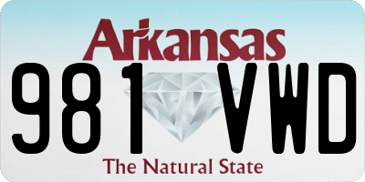AR license plate 981VWD