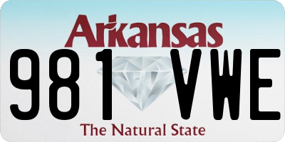 AR license plate 981VWE