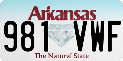 AR license plate 981VWF