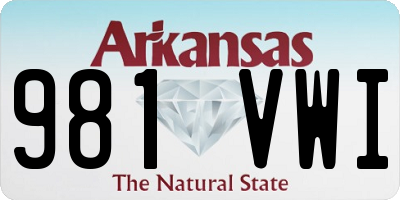 AR license plate 981VWI