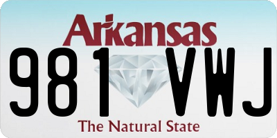AR license plate 981VWJ