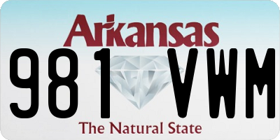 AR license plate 981VWM