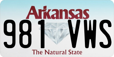 AR license plate 981VWS