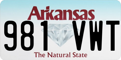 AR license plate 981VWT