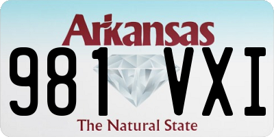 AR license plate 981VXI