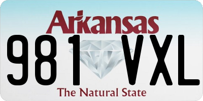 AR license plate 981VXL