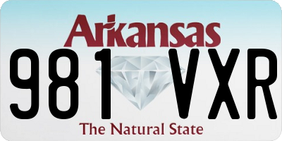 AR license plate 981VXR