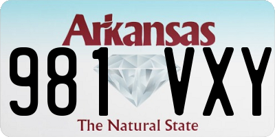 AR license plate 981VXY