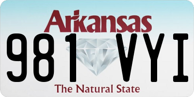 AR license plate 981VYI