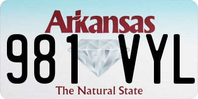 AR license plate 981VYL