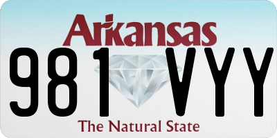 AR license plate 981VYY