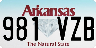 AR license plate 981VZB