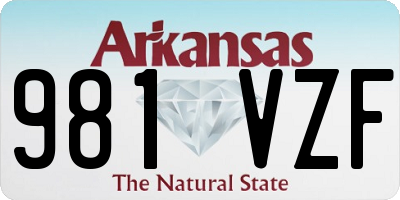 AR license plate 981VZF