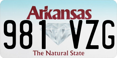 AR license plate 981VZG