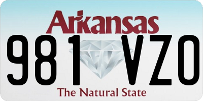 AR license plate 981VZO