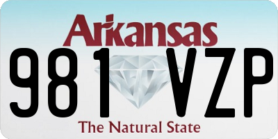AR license plate 981VZP