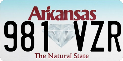 AR license plate 981VZR
