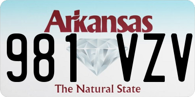 AR license plate 981VZV