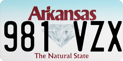 AR license plate 981VZX