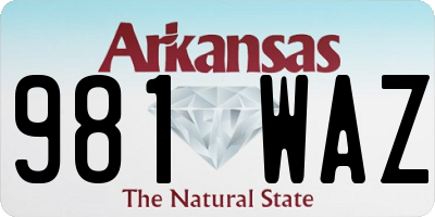 AR license plate 981WAZ