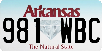 AR license plate 981WBC