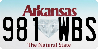AR license plate 981WBS