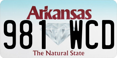 AR license plate 981WCD