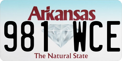 AR license plate 981WCE