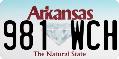 AR license plate 981WCH