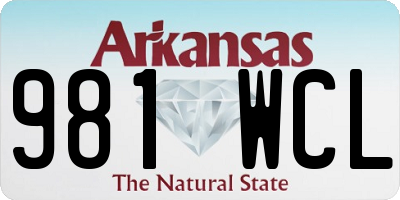 AR license plate 981WCL