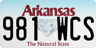 AR license plate 981WCS