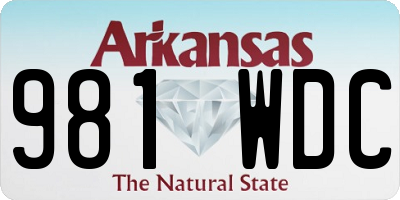 AR license plate 981WDC