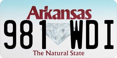 AR license plate 981WDI