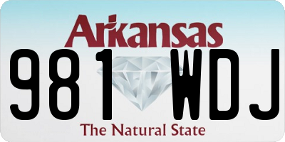 AR license plate 981WDJ
