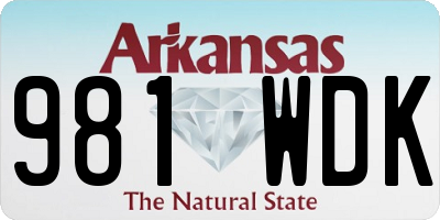 AR license plate 981WDK