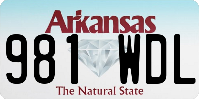 AR license plate 981WDL