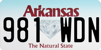 AR license plate 981WDN