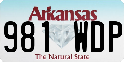 AR license plate 981WDP