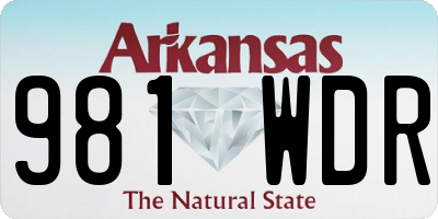 AR license plate 981WDR