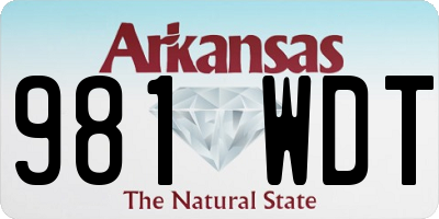 AR license plate 981WDT