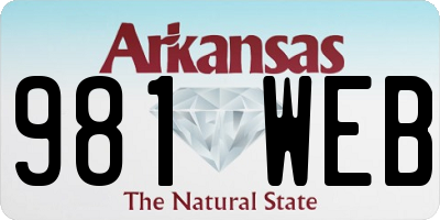 AR license plate 981WEB